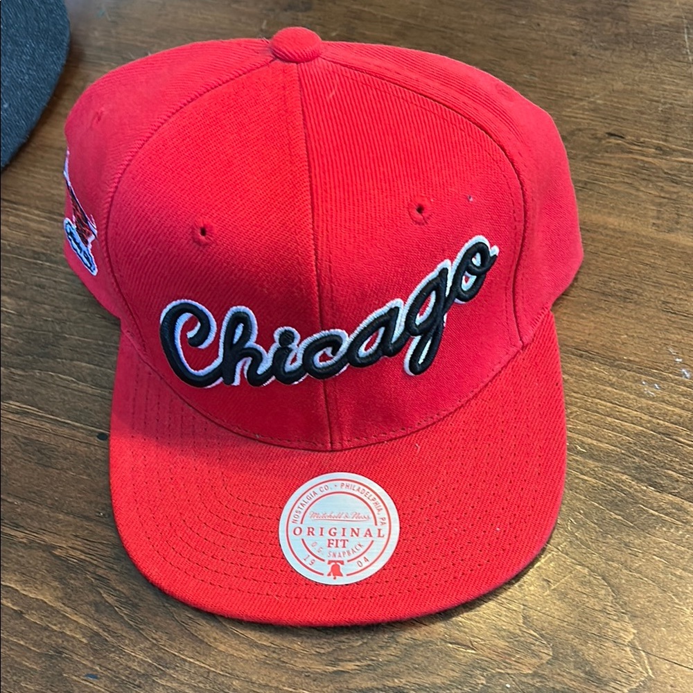 Mitchell & Ness Red and Green Cap